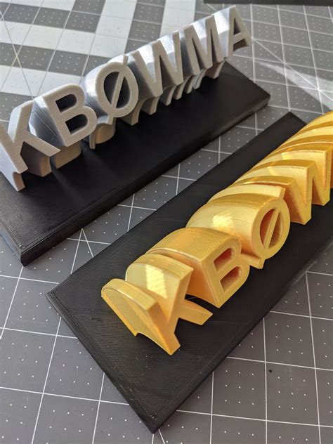 Custom 3d Printed Name Plate Or Callsign One Of A Kind Piece Made For