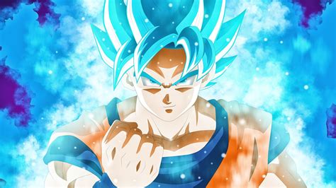 Blue Goku Super Saiyan Background 1920x1080 Download Hd Wallpaper