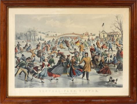 Central Park Winter The Skating Pond By Currier And Ives Publishers