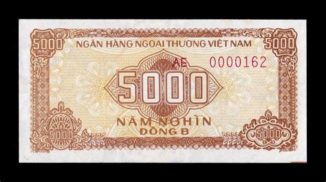 Vietnam 5000 Dong 1987 Pick Fx7 Sc Unc NumismÁtica La Lonja
