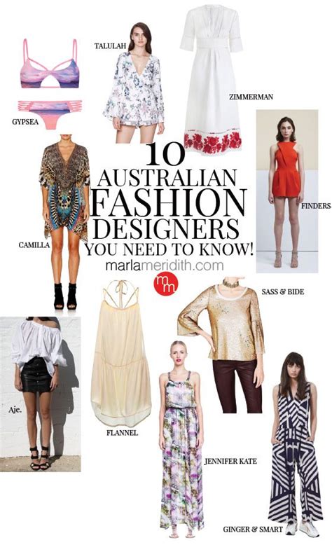 10 Australian Fashion Designers You Need To Know Marla Meridith