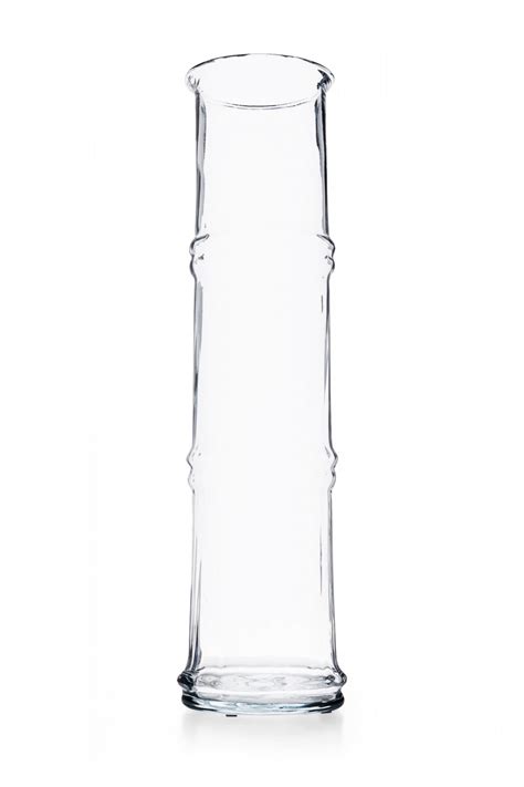 Don Shepard For Blenko American Mid Century Clear Glass Bamboo Design Vase