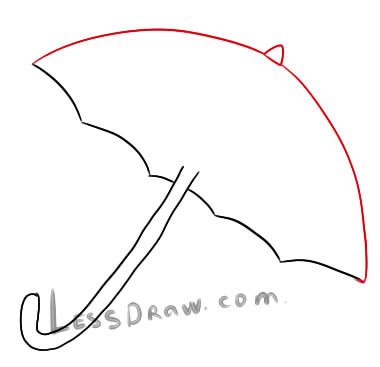 Как нарисовать зонт поэтапно карандашом Lessdraw