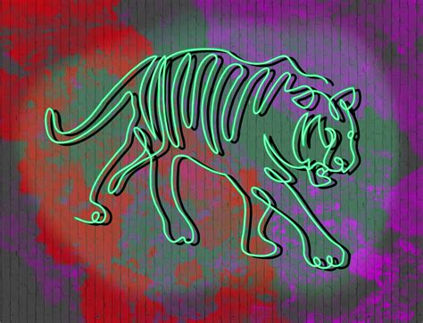 neon tiger in green nft on solsea