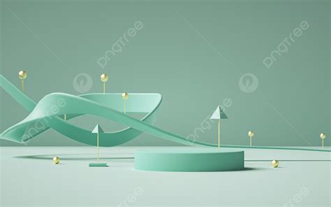 C4d Green Minimalist Creative Light Luxury Banner Background