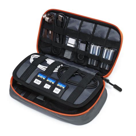 Bagsmart Compact Cable Organizer Bag Portable Travel Case 3 Layer