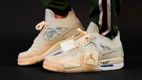 Your Best Look Yet At The Off White X Air Jordan 4 Sail The Sole