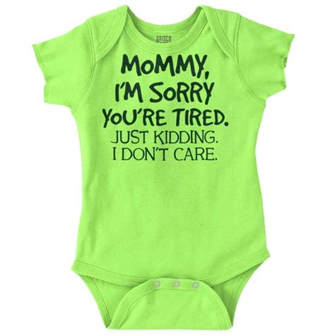 Brisco Brands Mom Newborn Romper Bodysuit For Babies My Im Sorry