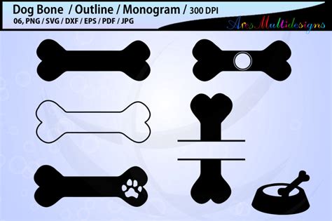 Download Dog bone SVG bundle / dog bone monogram / dog bone ...