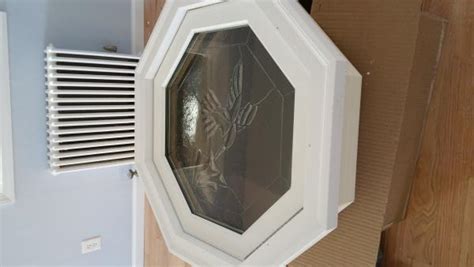 White vinyl octagon window includes removable nail fin frame. Installing an octagon window in existing octagon window ...