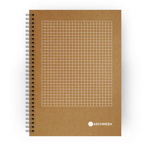 Archmesh A4 Square Grid Notebook Dot Isometric Square Grid