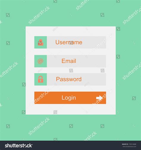 Vector Login Interface Username Password Stock Vector Royalty Free