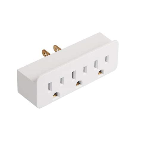 Commercial Electric 15 Amp 3 Outlet Grounded Acdc Adapters White La