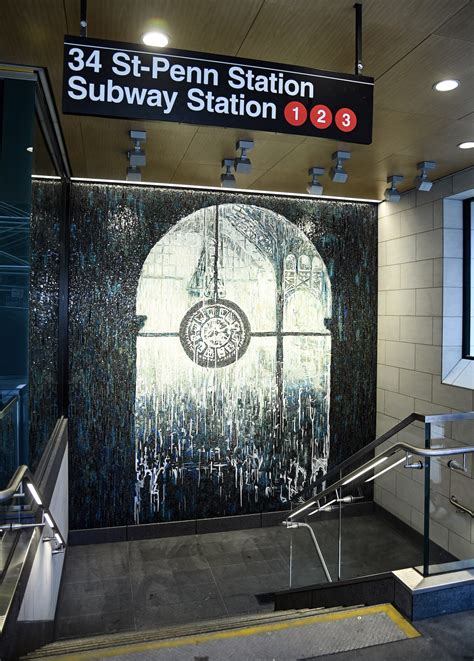 New 34th Street Station Entrance Features Mosaic Depicting Clock From