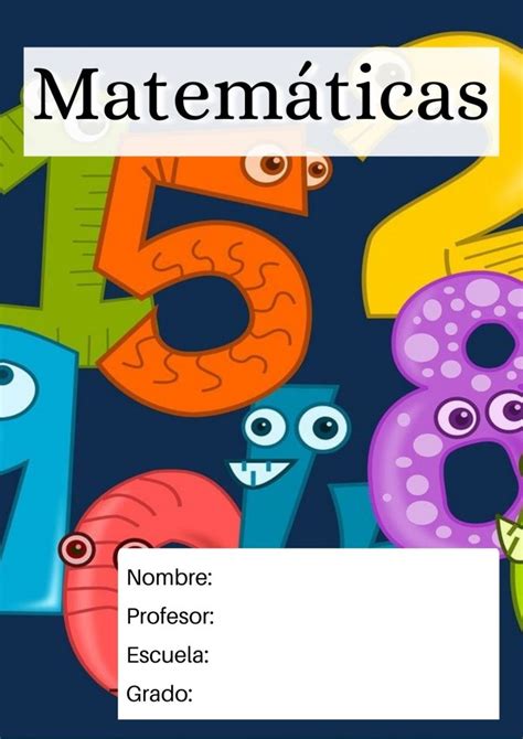 【portadas De Matemáticas】 Portadas Bonitas
