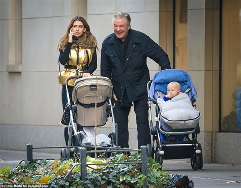 hilaria baldwin steps out in electric metallic leggings with alec hours before his interview