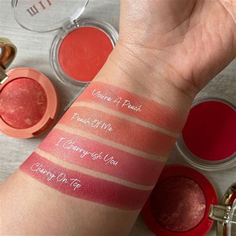 •leslie• On Instagram “swatches Of New Shades Of Milanicosmetics Baked Blushes Cream Blushes