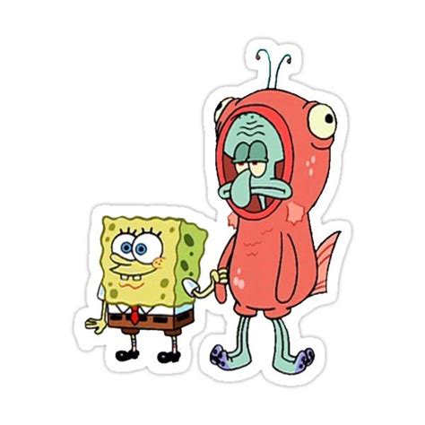 Squidward And Spongebob Sticker By Tstefanakos17 Spongebob Disney