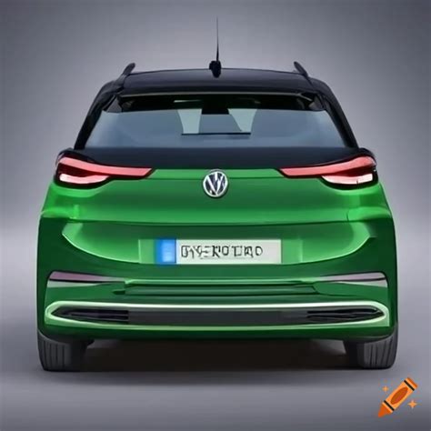Green Volkswagen Id3 From Rear View