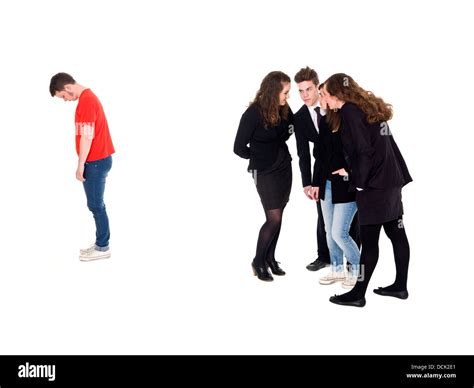 Young Man Rejected From The Group Stock Photo Alamy