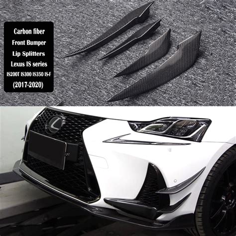 Carbon Fiber Front Bumper Lip Splitters For Lexus Is Series Is200t