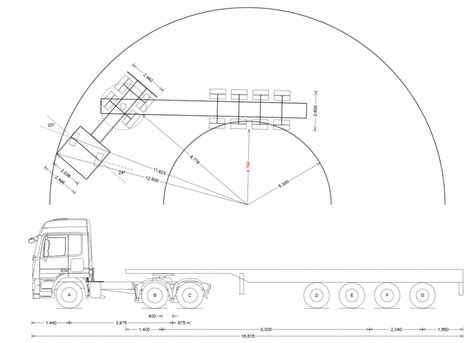 Semi Truck Turning Radius Diagram
