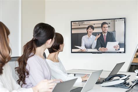 Electronic Meeting Concept Teleconference Video Conference Stock Photo - Download Image Now - iStock