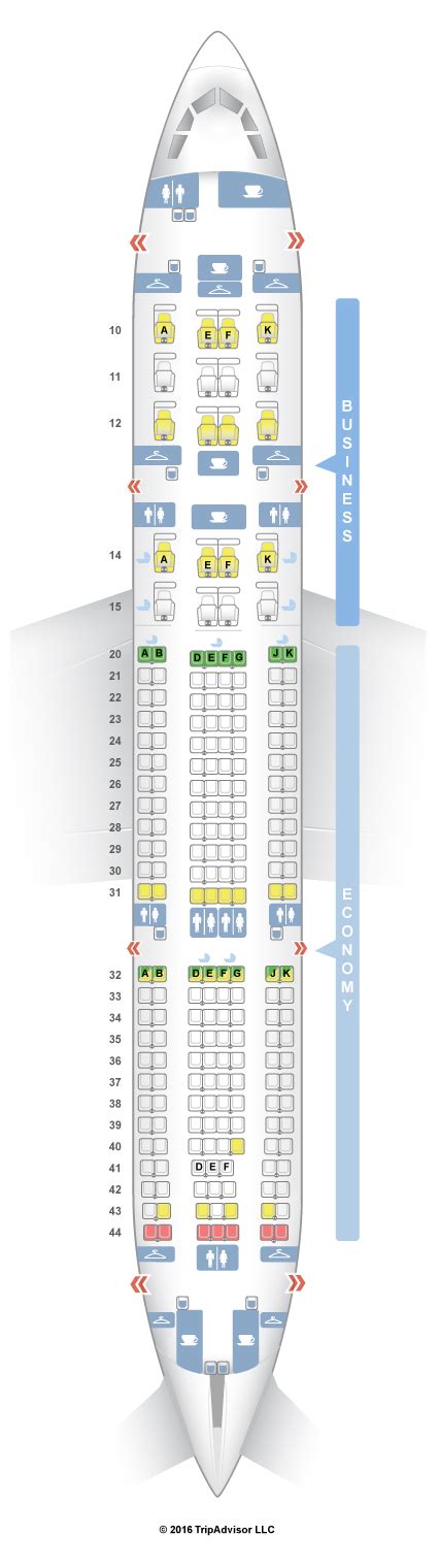 Airbus A332 Jet Seating Chart