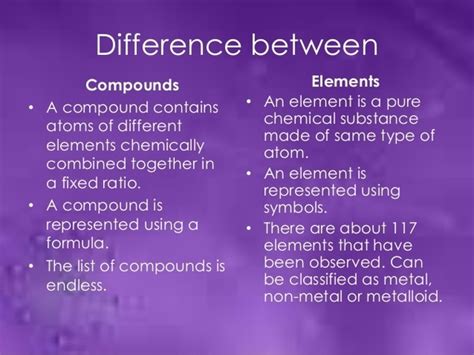 What Are The 5 Differences Between Elements And Compounds Quora