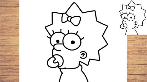 How To Draw Maggie Simpson Youtube