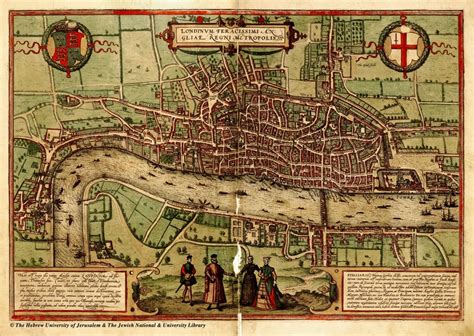 A Map Of Medieval London In 1560 London