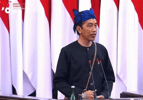 Presiden Jokowi Kenakan Pakaian Adat Baduy Di Sidang Tahunan Mpr Ri