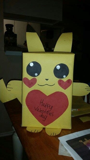 Pikachu Valentine Box Valentine Card Box Valentine Day Boxes