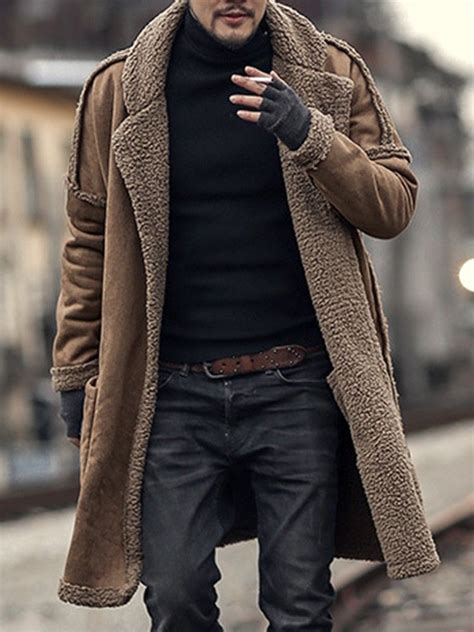 European Plain Mid Length Mens Coats Mens Winter Fashion Winter