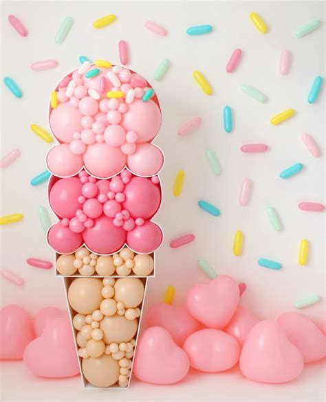 Ice Cream Cones Balloon Mosaic Digital Design Template The Creative