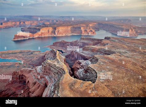 Aerial View Of Lake Powell Stock Photo Alamy