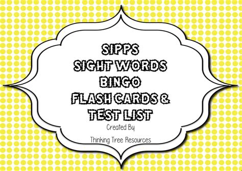 This Resource Includes Ten Bingo Cards Call Out The Sight Words And