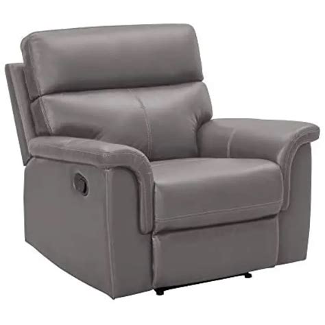 Abbyson Living Premium Top Grain Leather Upholstered Manual Reclining
