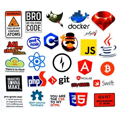 Geek Stickers For Coders Programmers And Computer Experts 30 Pcs