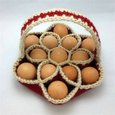 Crochet Pattern For Baker S Dozen Egg Basket Egg By Knotjustanybag Crochet Chicken Crochet