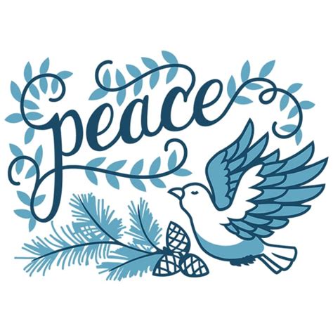 Christmas Peace And Dove Svg Dxf Cutting Machine And Laser Cutting