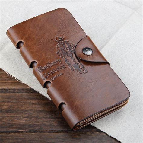 Have your ever feel frustrated when the wallet you are using keeps wrinkling and folding your cash and documents or sometimes even scratch your credit cards? New Vintage PU Mens Long Wallets Fine Bifold 4 Styles PU ...