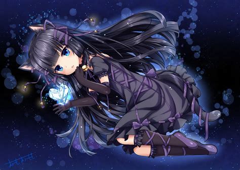 Anime Cat Girl Black Hair Wallpapers Wallpaper Cave