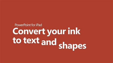 How To Convert Your Ink To Text And Shapes In Powerpoint Youtube