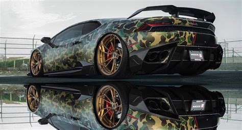 Half Camo Half Black Lamborghini Huracan Looks Menacing Carscoops
