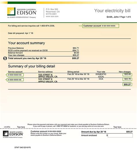 Southern California Utility Bill Receipt Template Great Receipt Forms