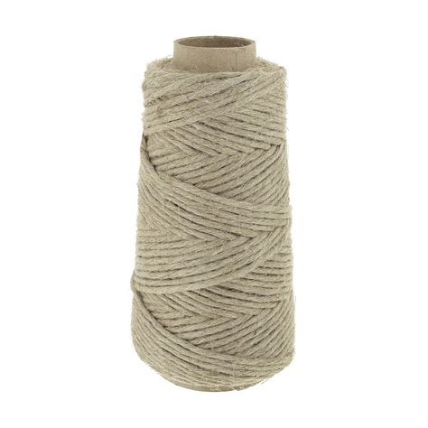 Reel Of 275 Mm Linen Thread Natural X200gr Perles And Co
