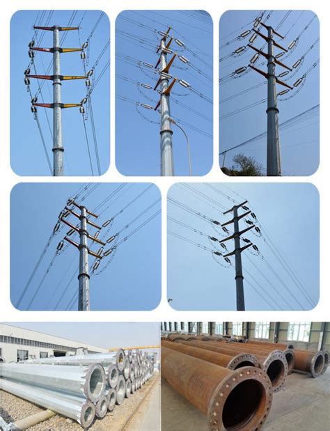 Power Transmission Line Electric Keluli Tiang Menara Komunikasi