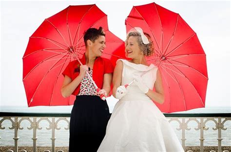 a 1950s red retro and seaside inspired civil partnership love my dress® uk wedding blog