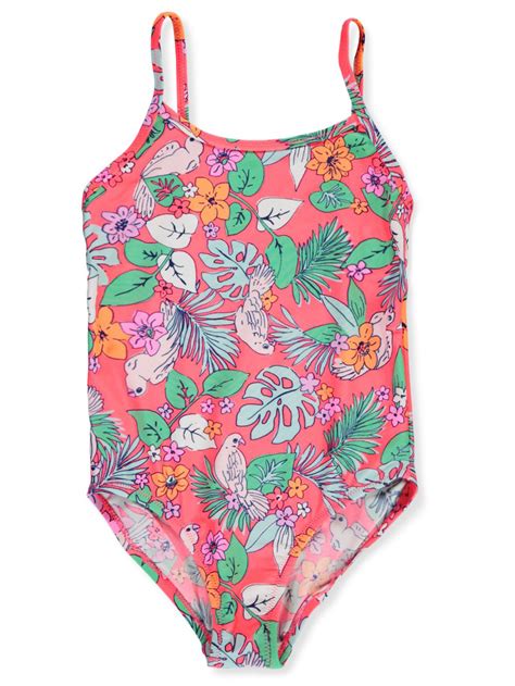 Girls Clothing 2 16 Years Girls 4 7 1 Piece Swimsuit Coral Pineapple